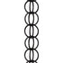 Aluminum Ring Rain Chain Replacement Downspout for Gutters, Black Powder Coated